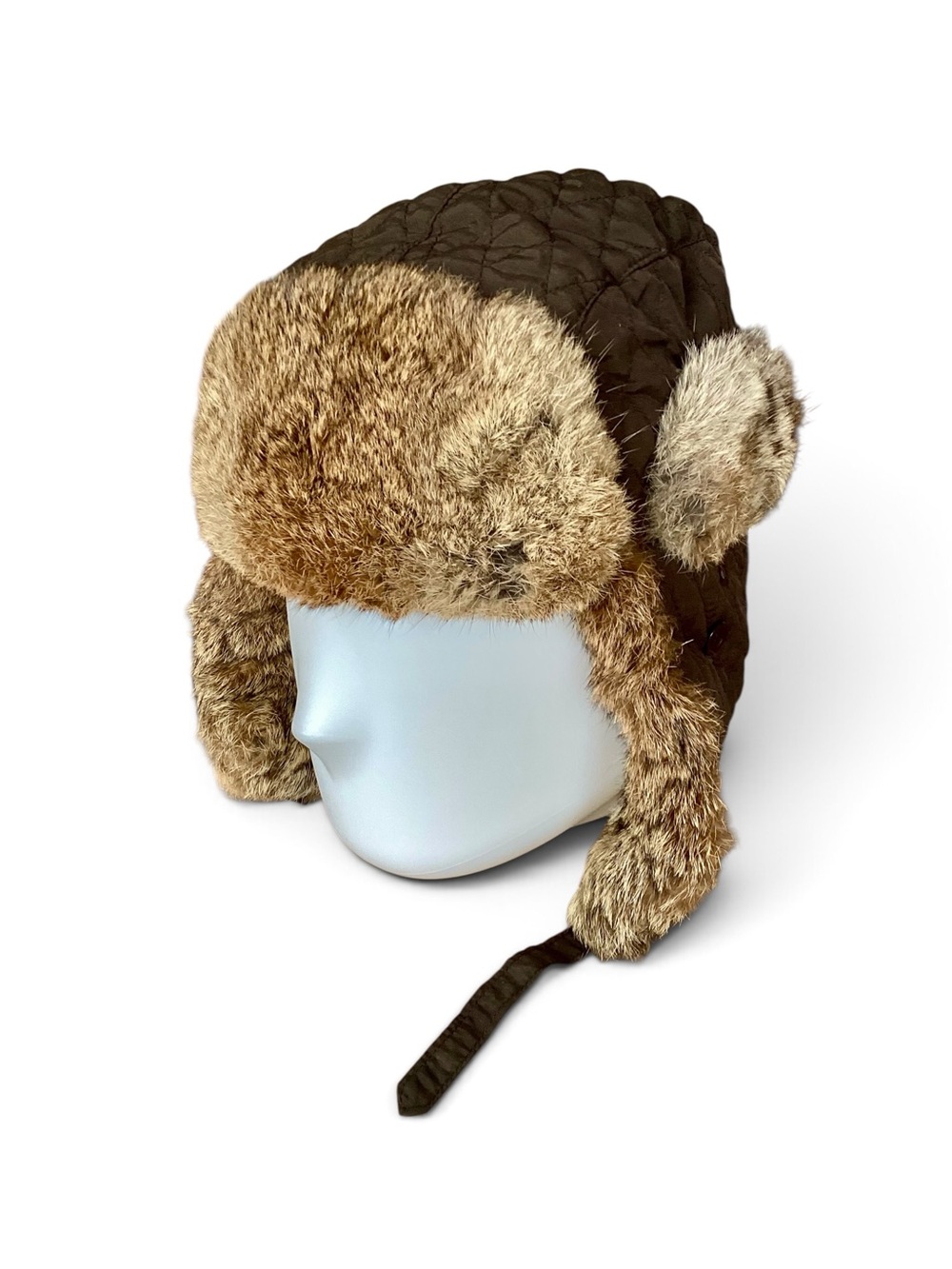Real Rabbit Fur Trapper Hat L/XL - Picture 2 of 13